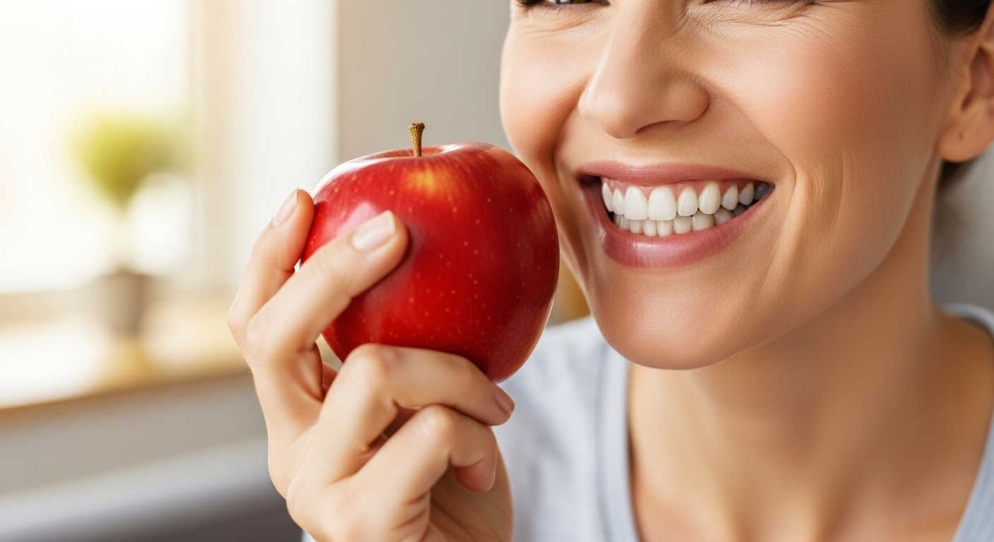 Healthy smile showing strong teeth after using home remedies for a loose tooth.